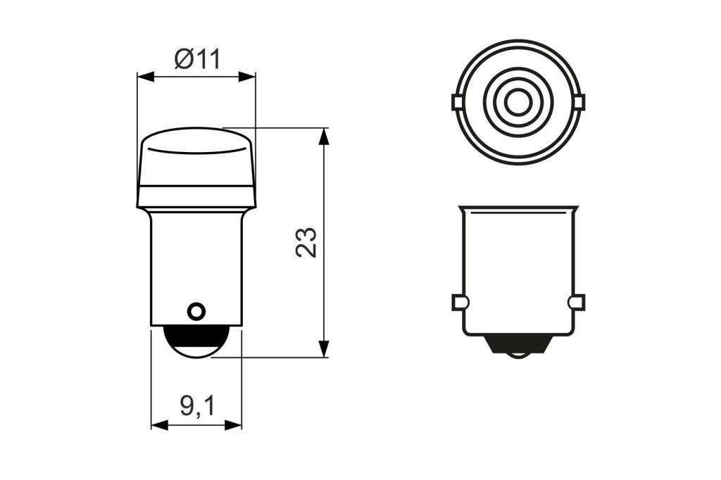 Lâmpadas LED Iluminação interior e sinalética BOSCH LED Retrofit 6000K - T4W - ref. 1 987 301 513
