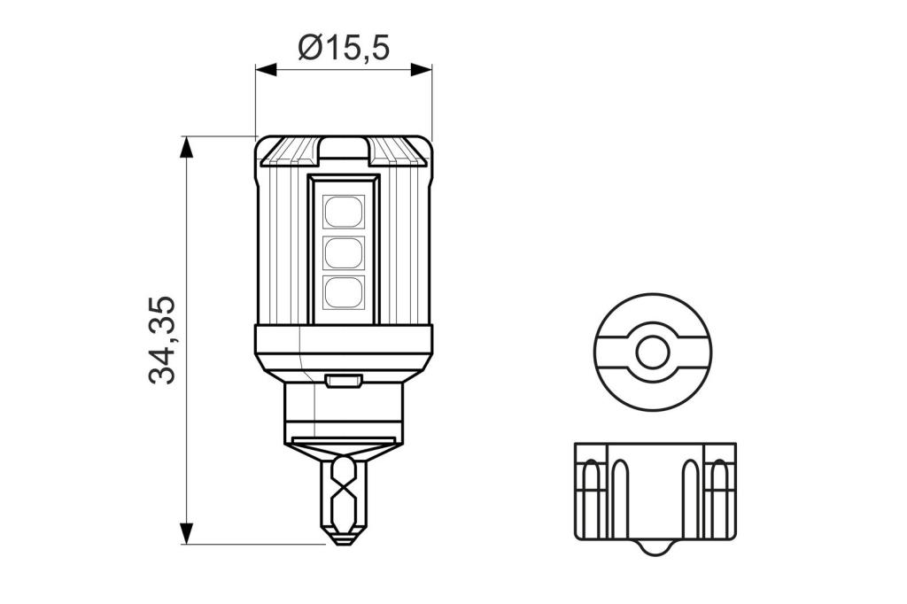 Ampoules LED Eclairage Arrière BOSCH W16W - ref. 1 987 301 523