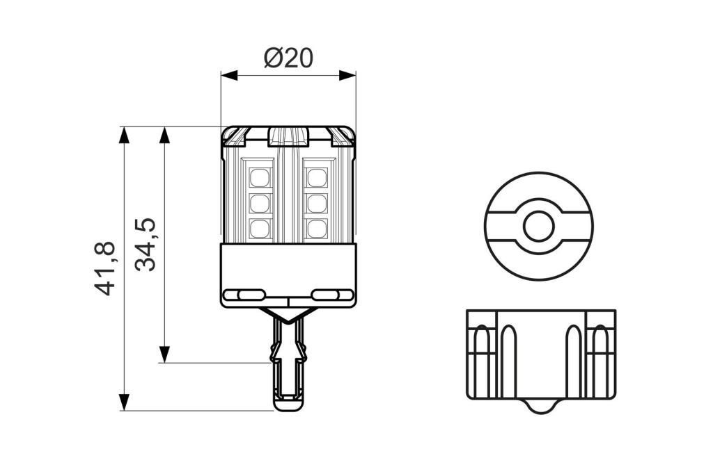 Ampoules LED Eclairage Arrière BOSCH W21/5W - ref. 1 987 301 525