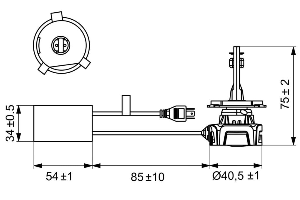 Ampoule LED Eclairage Avant BOSCH H4 - ref. 1 987 301 554