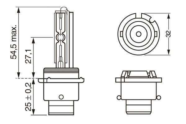 Ampoule Xénon BOSCH 1 ✕ D2S - ref. 1 987 302 910