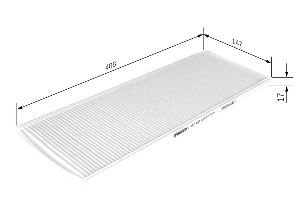 Filtre d'habitacle (Filtre à pollen) BOSCH M2010 - ref. 1 987 432 010
