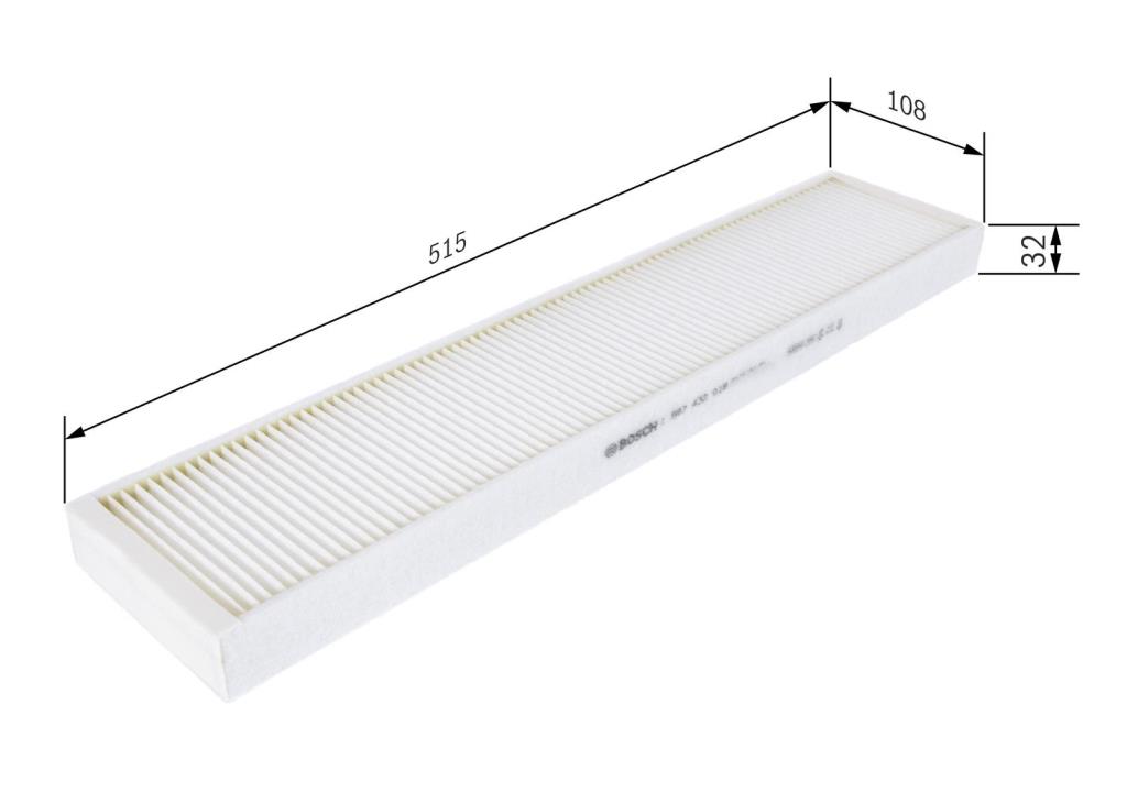 Filtre d'habitacle (Filtre à pollen) BOSCH M2018 - ref. 1 987 432 018