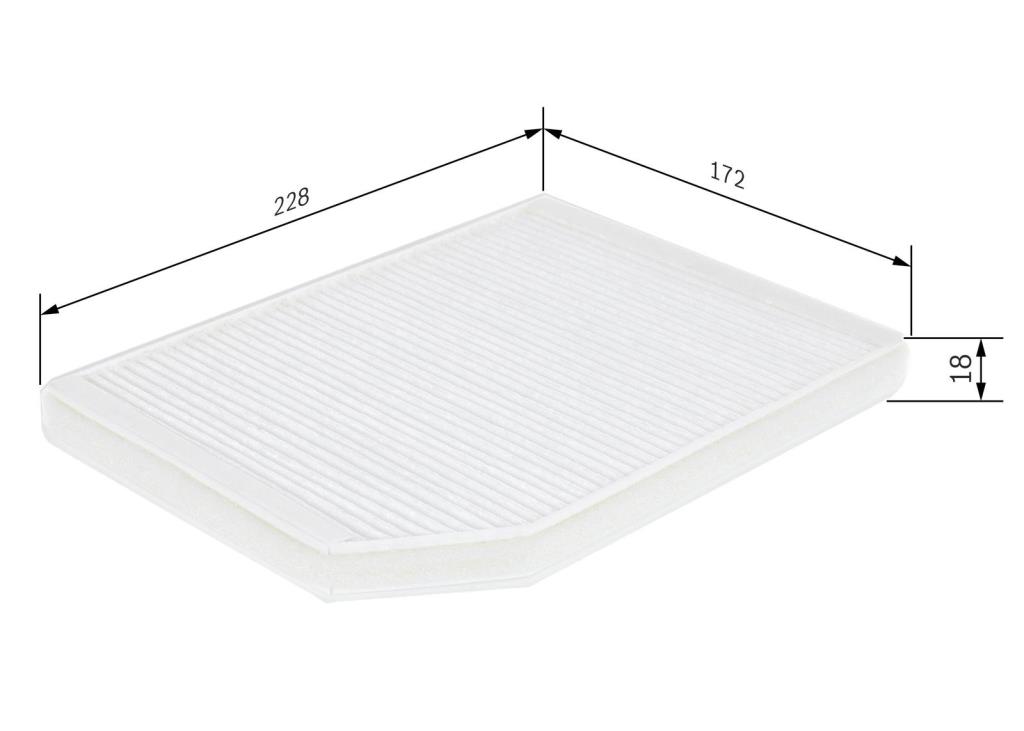 Filtro de habitáculo BOSCH M2027 - ref. 1 987 432 027