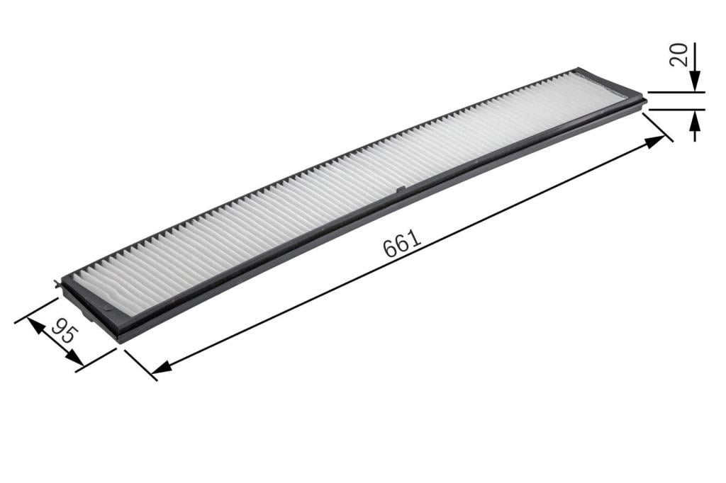 Filtre d'habitacle (Filtre à pollen) BOSCH M2036 - ref. 1 987 432 036