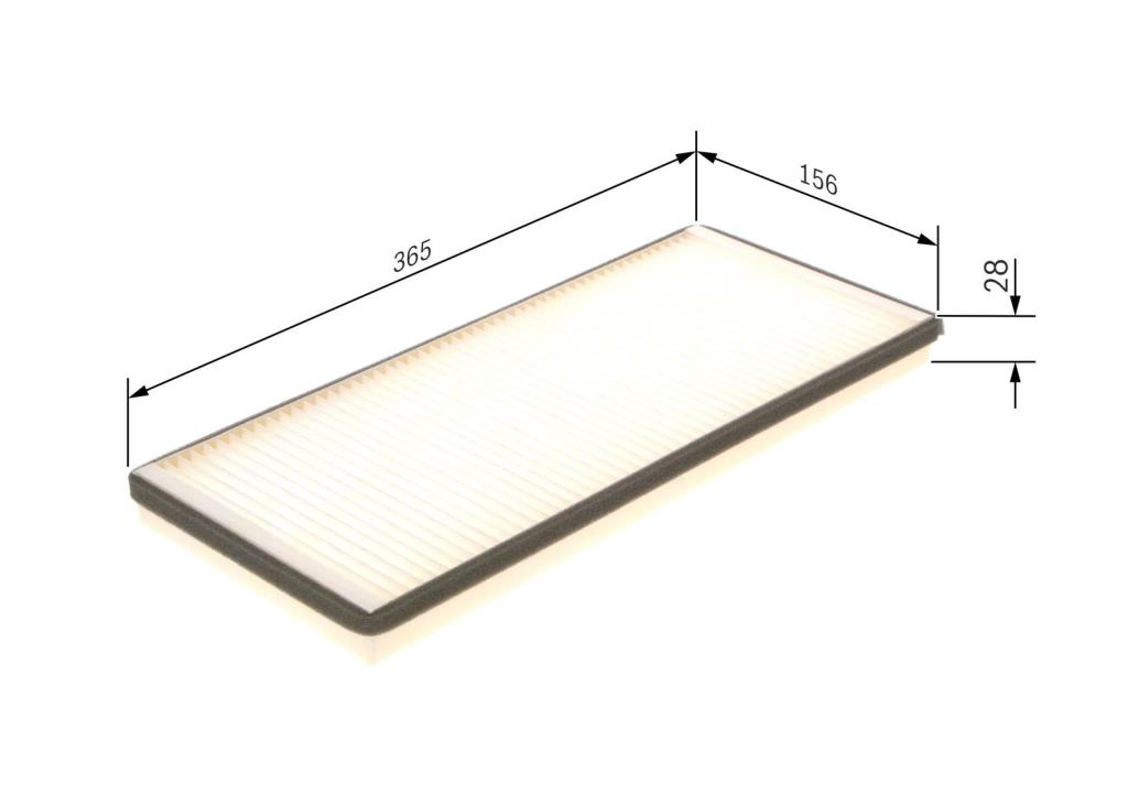 Filtre d'habitacle (Filtre à pollen) BOSCH M2043 - ref. 1 987 432 043