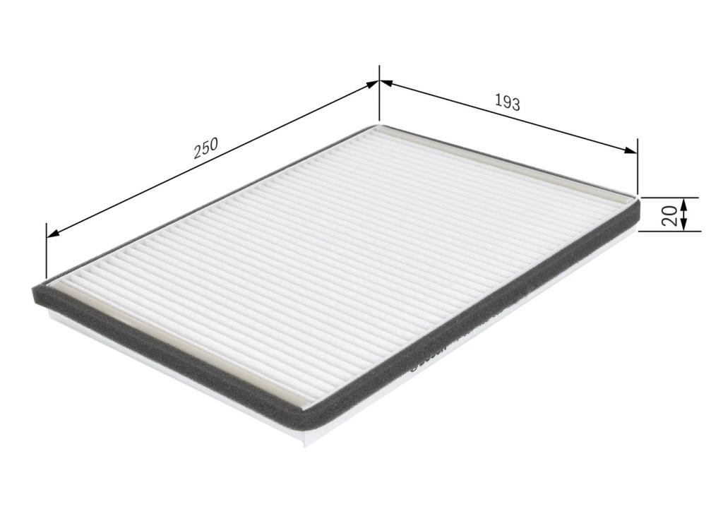 Filtre d'habitacle (Filtre à pollen) BOSCH M2058 - ref. 1 987 432 058