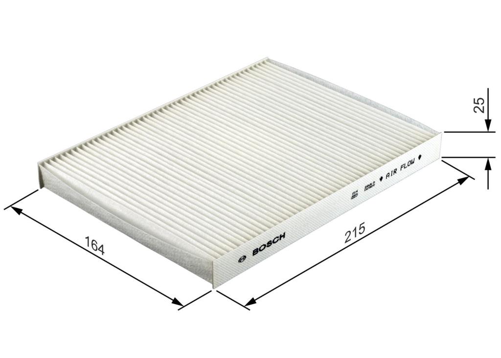 Filtre d'habitacle (Filtre à pollen) BOSCH M2072 - ref. 1 987 432 072