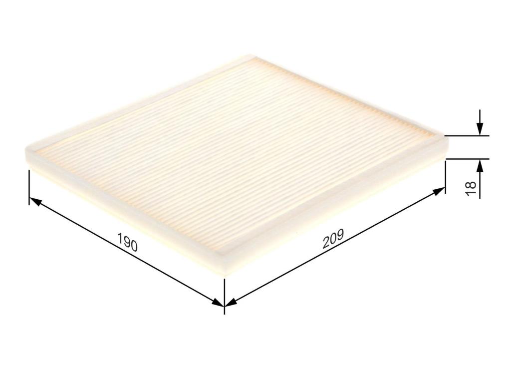 Filtre d'habitacle (Filtre à pollen) BOSCH M2084 - ref. 1 987 432 084