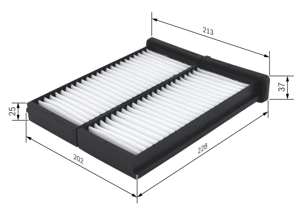Filtre d'habitacle (Filtre à pollen) BOSCH M2086 - ref. 1 987 432 086