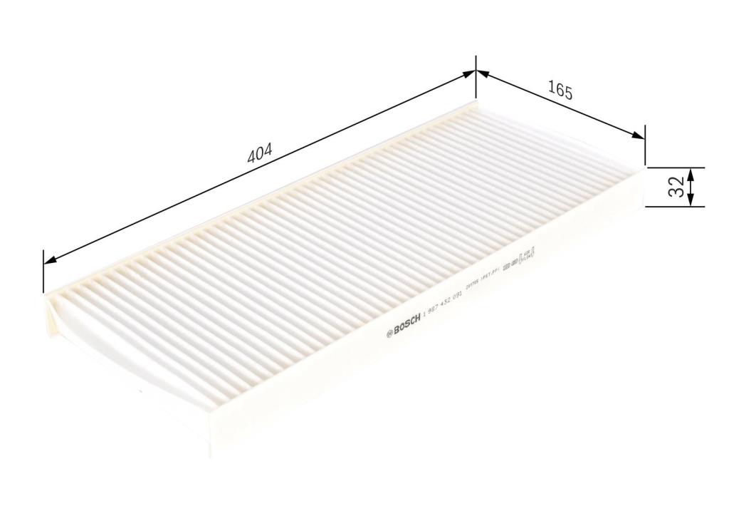 Filtre d'habitacle (Filtre à pollen) BOSCH M2091 - ref. 1 987 432 091