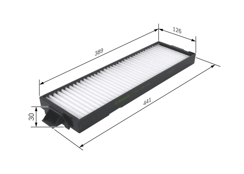 Filtro, aire habitáculo BOSCH M2096 - ref. 1 987 432 096