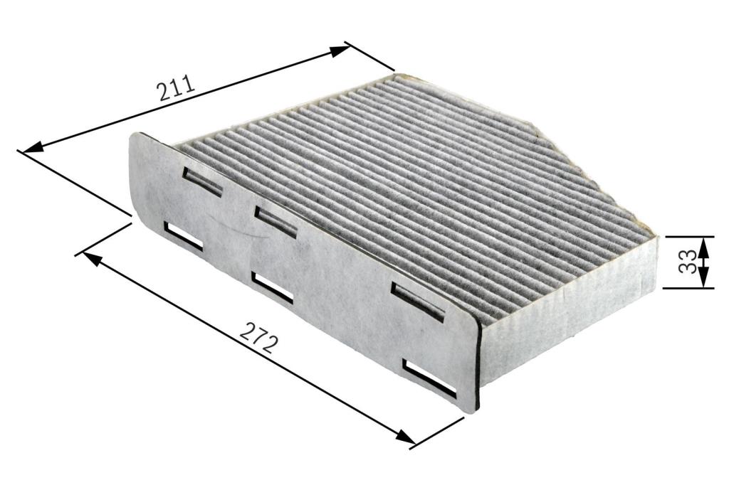 Filtre d'habitacle (Filtre à pollen) BOSCH M2097 - ref. 1 987 432 097