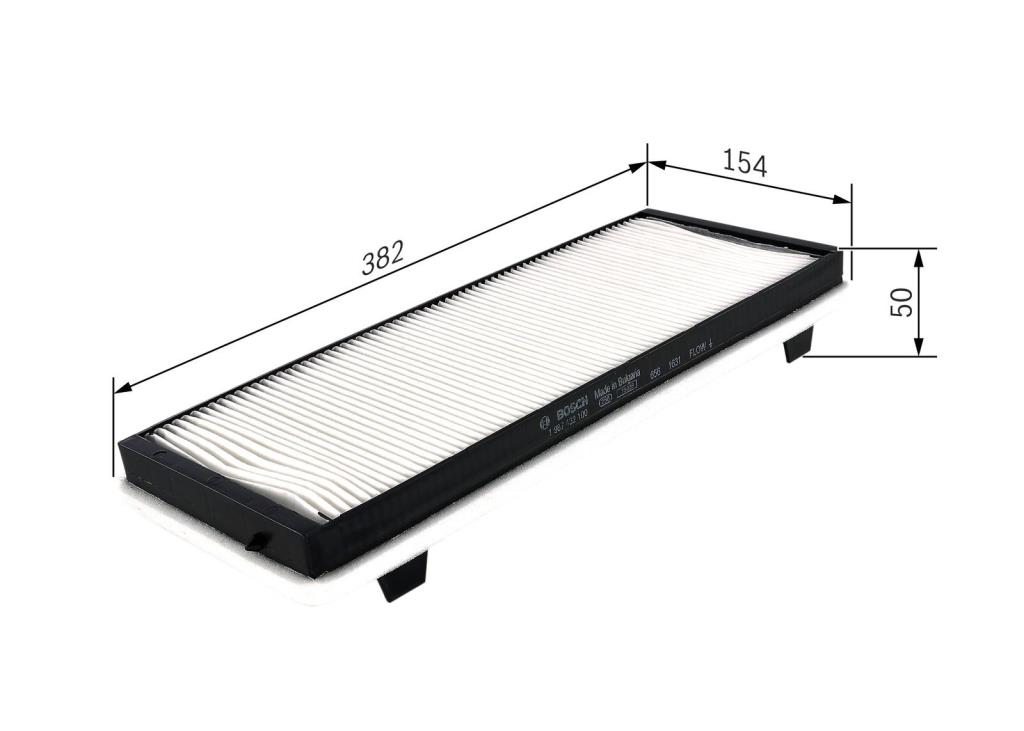 Filtre d'habitacle (Filtre à pollen) BOSCH M2100 - ref. 1 987 432 100