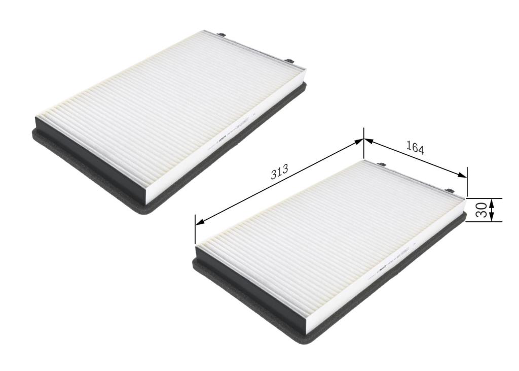Filtro de habitáculo BOSCH M2103 - ref. 1 987 432 103