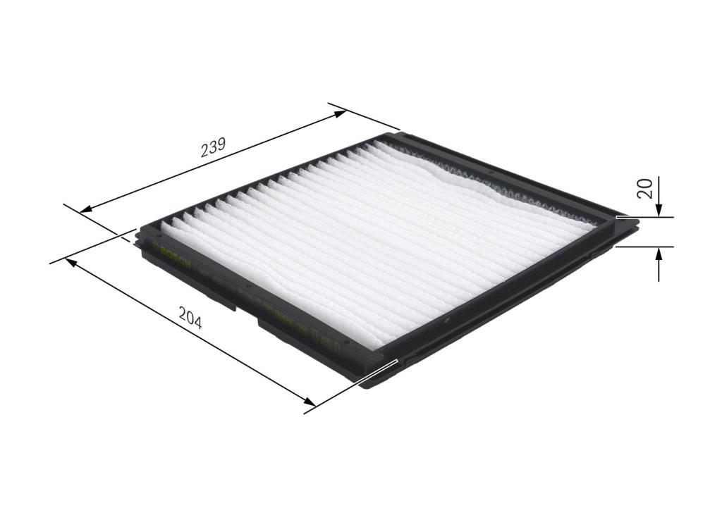 Filtre d'habitacle (Filtre à pollen) BOSCH M2119 - ref. 1 987 432 119
