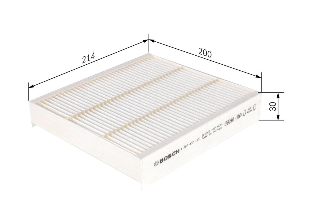 Filtro, aire habitáculo BOSCH M2133 - ref. 1 987 432 133