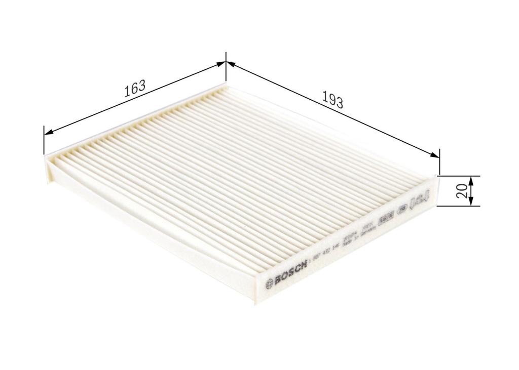 Filtre d'habitacle (Filtre à pollen) BOSCH M2148 - ref. 1 987 432 148