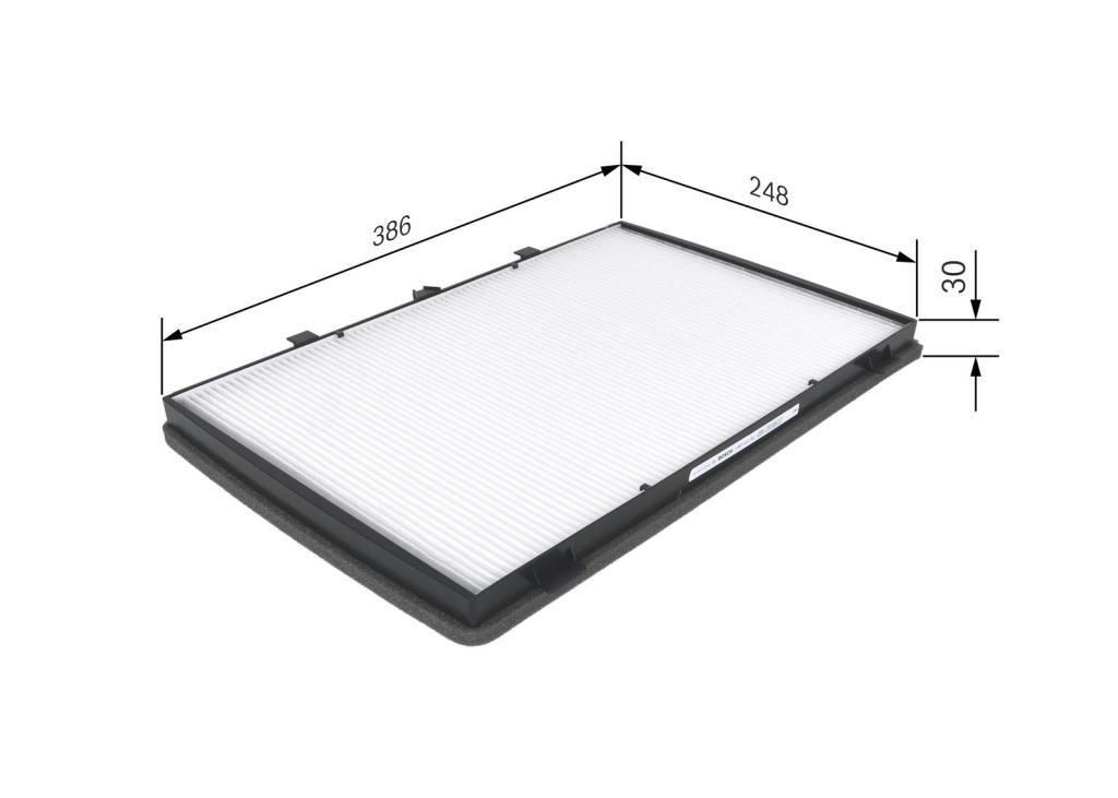 Filtro, aire habitáculo BOSCH M2182 - ref. 1 987 432 182