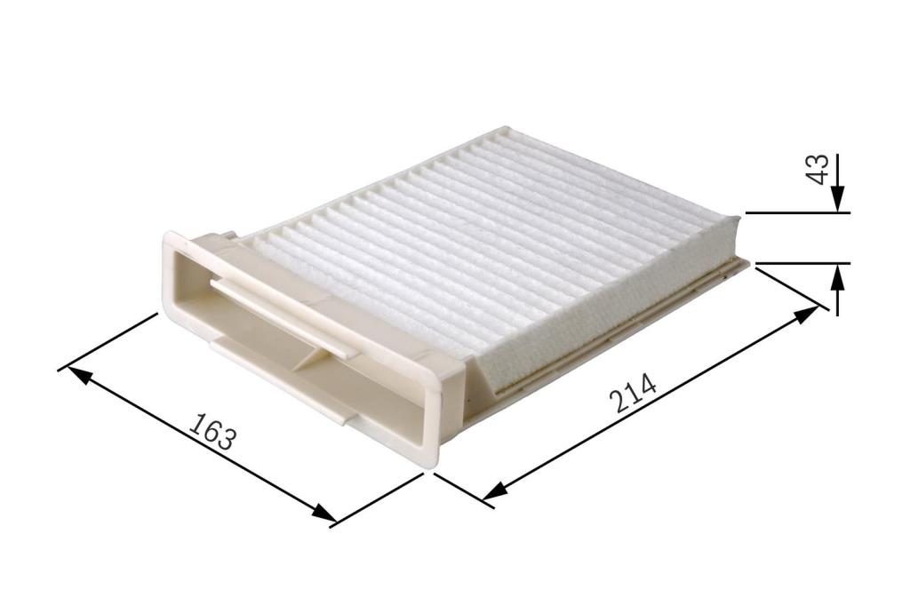 Filtre d'habitacle (Filtre à pollen) BOSCH M2189 - ref. 1 987 432 189