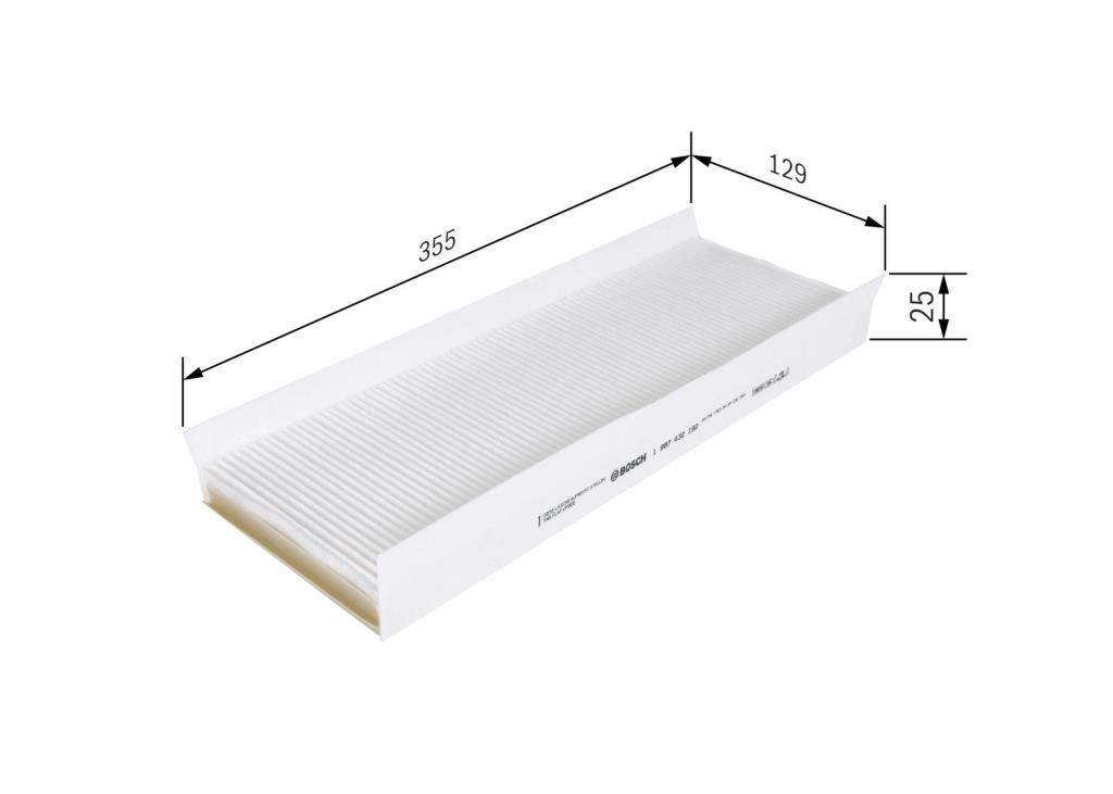 Filtre d'habitacle (Filtre à pollen) BOSCH M2192 - ref. 1 987 432 192