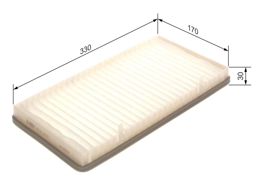 Filtre d'habitacle (Filtre à pollen) BOSCH M2208 - ref. 1 987 432 208