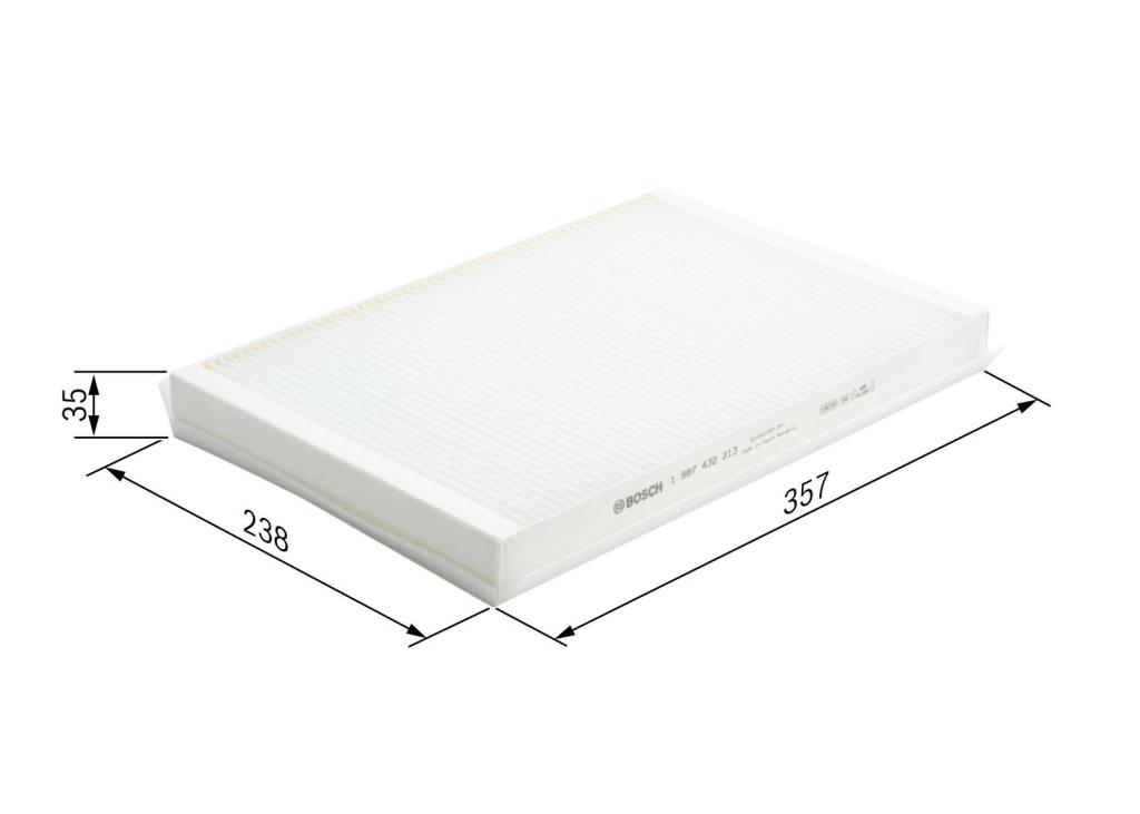 Filtro, aire habitáculo BOSCH M2213 - ref. 1 987 432 213