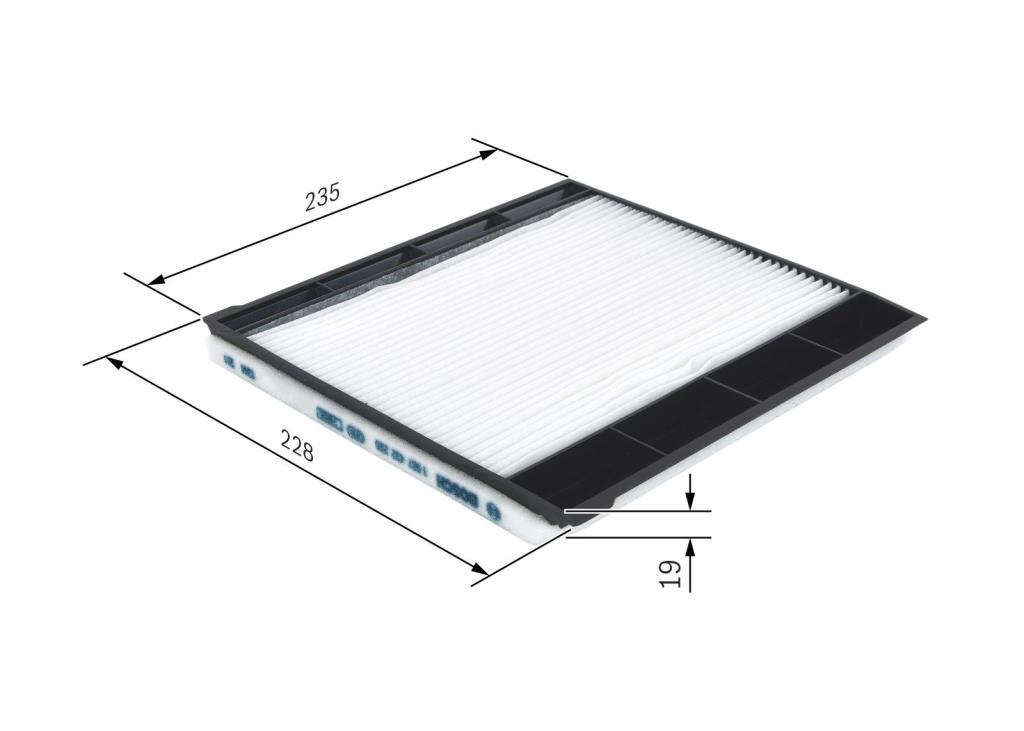 Filtro de habitáculo BOSCH M2226 - ref. 1 987 432 226
