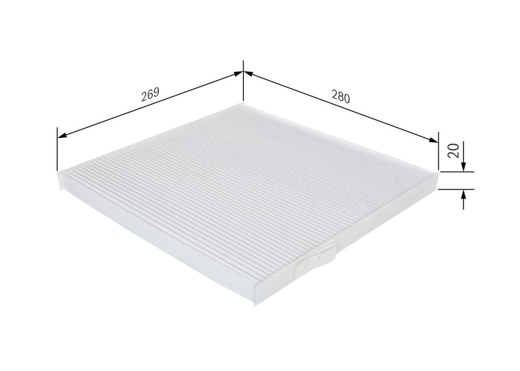 Filtre d'habitacle (Filtre à pollen) BOSCH M2237 - ref. 1 987 432 237