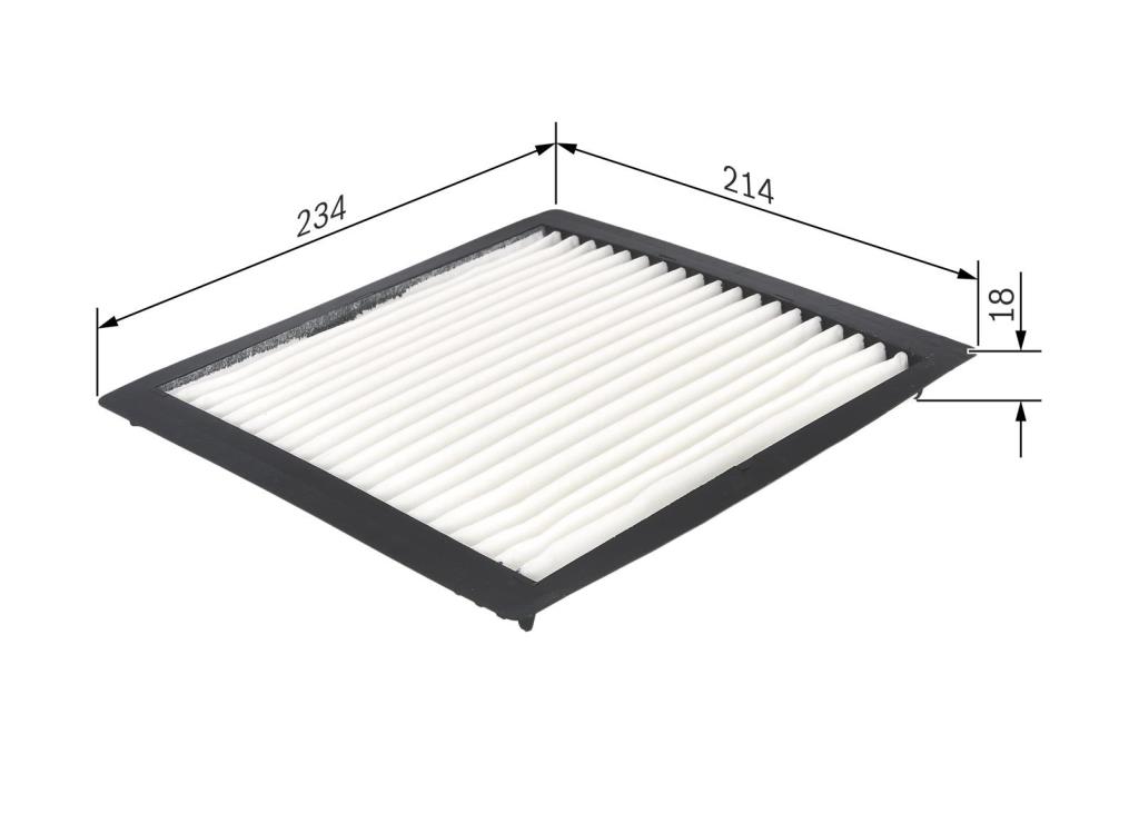 Filtre d'habitacle (Filtre à pollen) BOSCH M2263 - ref. 1 987 432 263