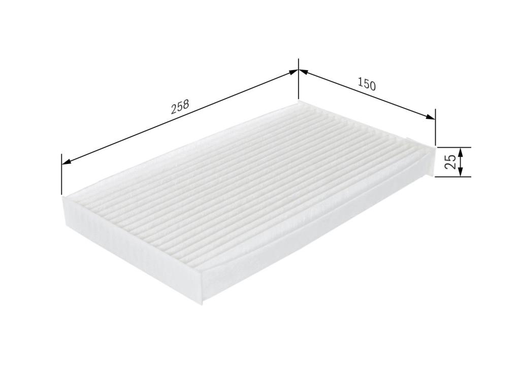 Filtre d'habitacle (Filtre à pollen) BOSCH M2267 - ref. 1 987 432 267