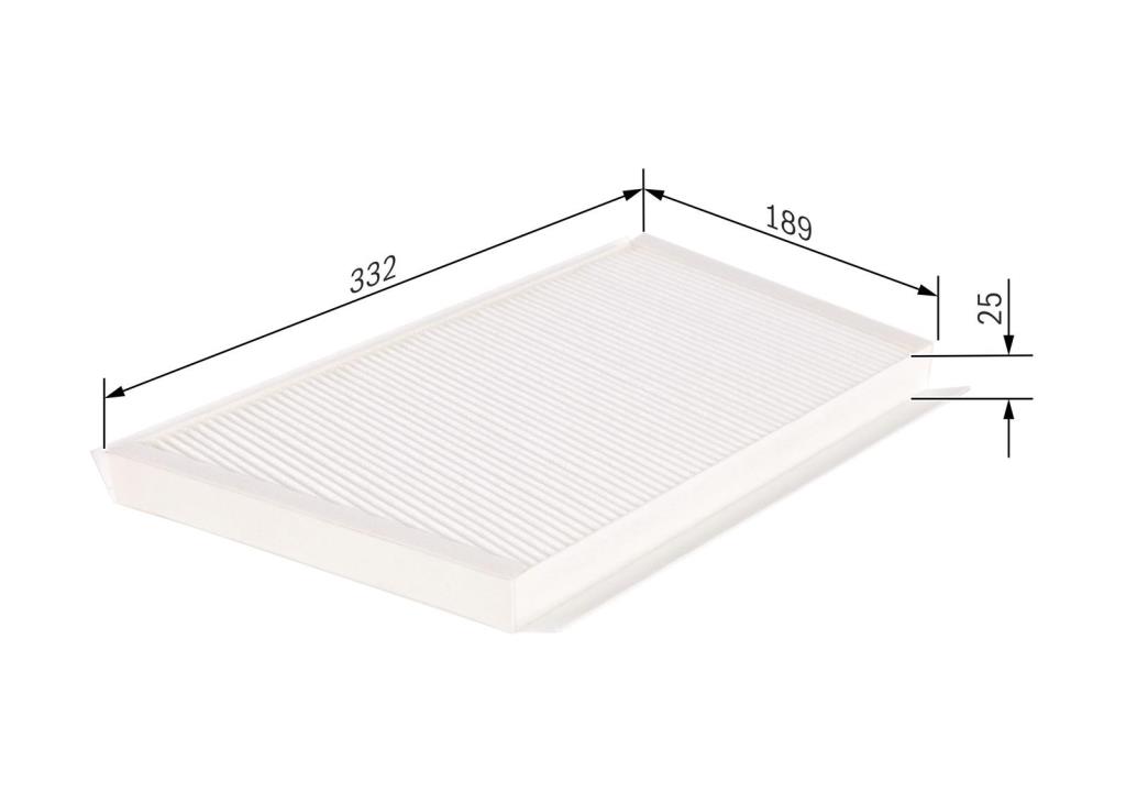 Filtre d'habitacle (Filtre à pollen) BOSCH M2270 - ref. 1 987 432 270