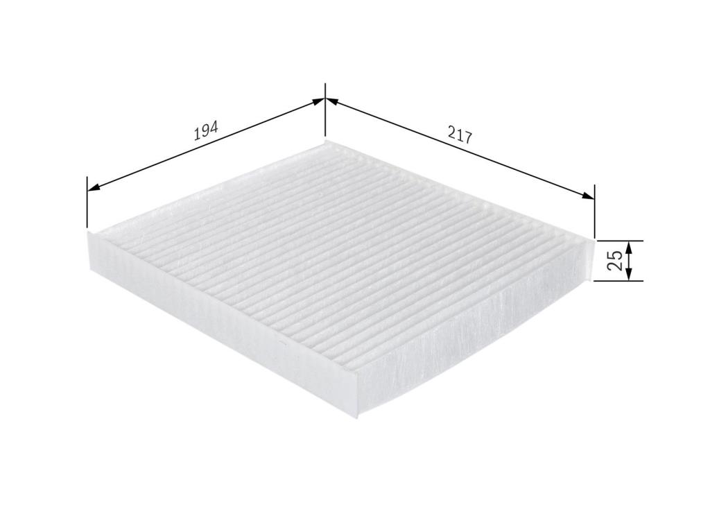 Filtre d'habitacle (Filtre à pollen) BOSCH M2273 - ref. 1 987 432 273