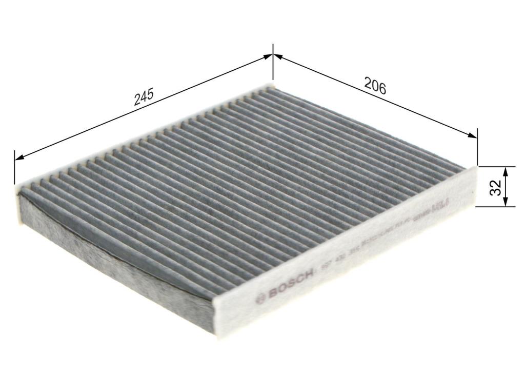Filtre d'habitacle (Filtre à pollen) BOSCH R2315 - ref. 1 987 432 315
