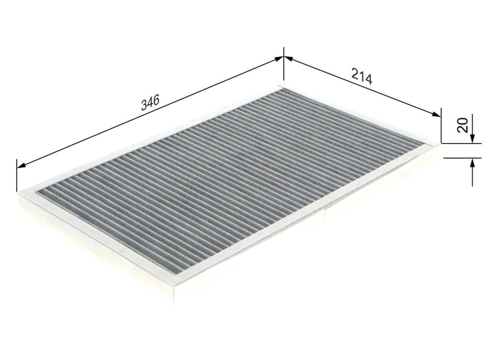Filtro de habitáculo BOSCH R2333 - ref. 1 987 432 333
