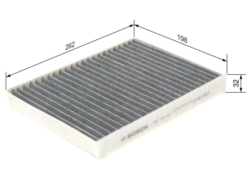 Filtro, aire habitáculo BOSCH R2361 - ref. 1 987 432 361