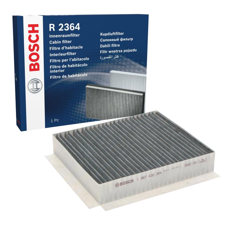 Filtre d'habitacle (Filtre à pollen) BOSCH R2364 - ref. 1 987 432 364