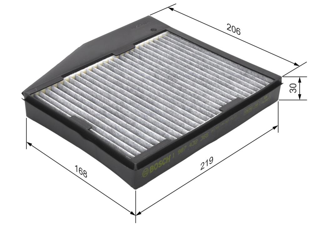 Filtro, aire habitáculo BOSCH R2365 - ref. 1 987 432 365