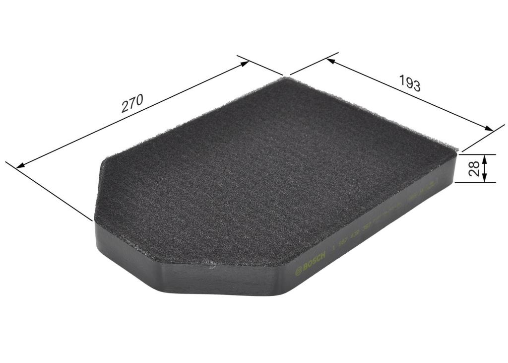 Filtre d'habitacle (Filtre à pollen) BOSCH R2367 - ref. 1 987 432 367