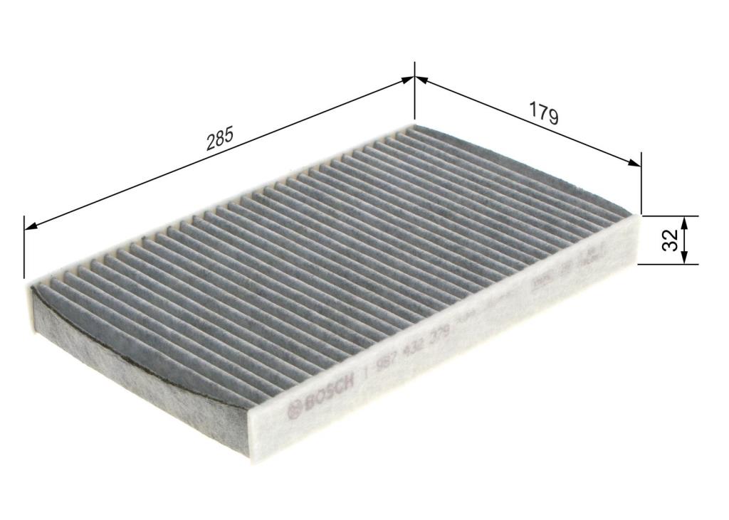 Filtre d'habitacle (Filtre à pollen) BOSCH R2379 - ref. 1 987 432 379