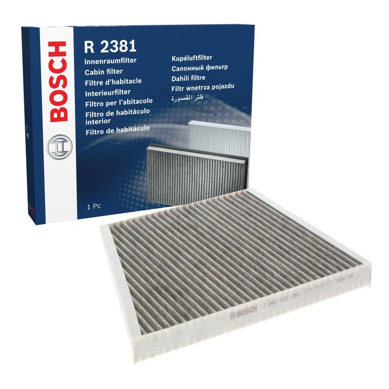 Filtre d'habitacle (Filtre à pollen) BOSCH R2381 - ref. 1 987 432 381