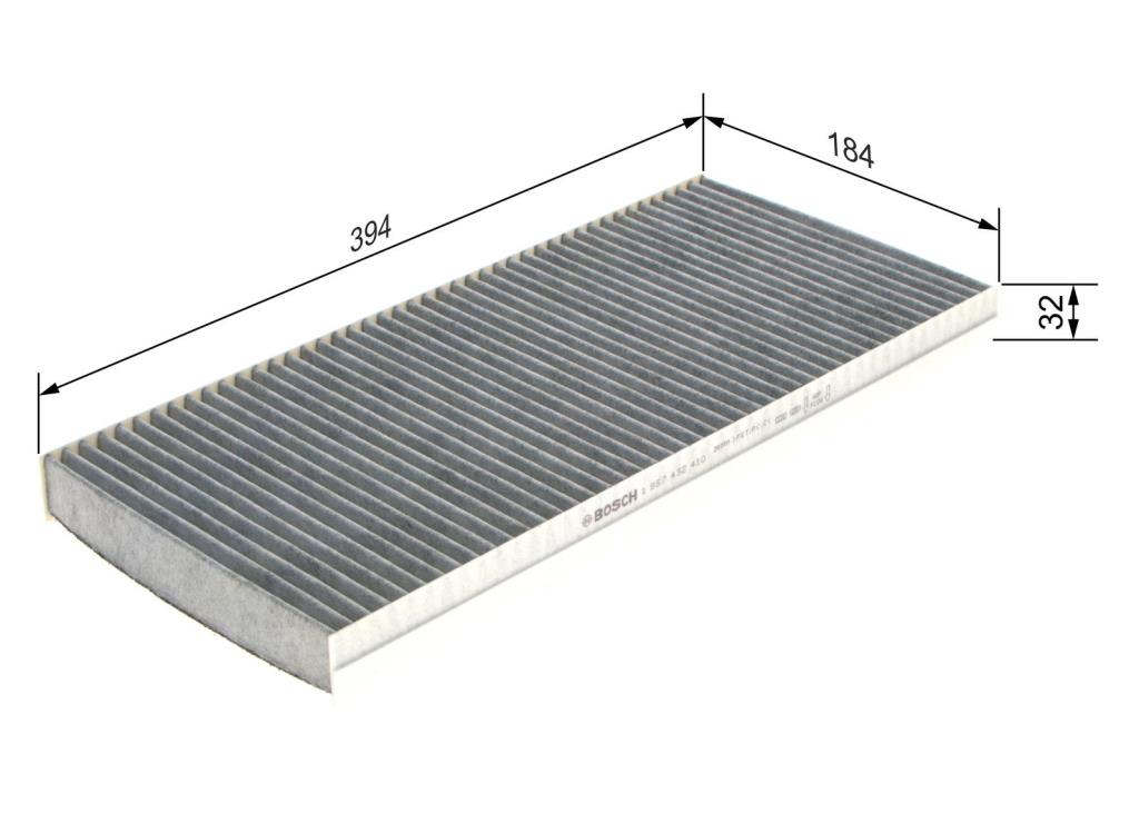 Filtre d'habitacle (Filtre à pollen) BOSCH R2410 - ref. 1 987 432 410