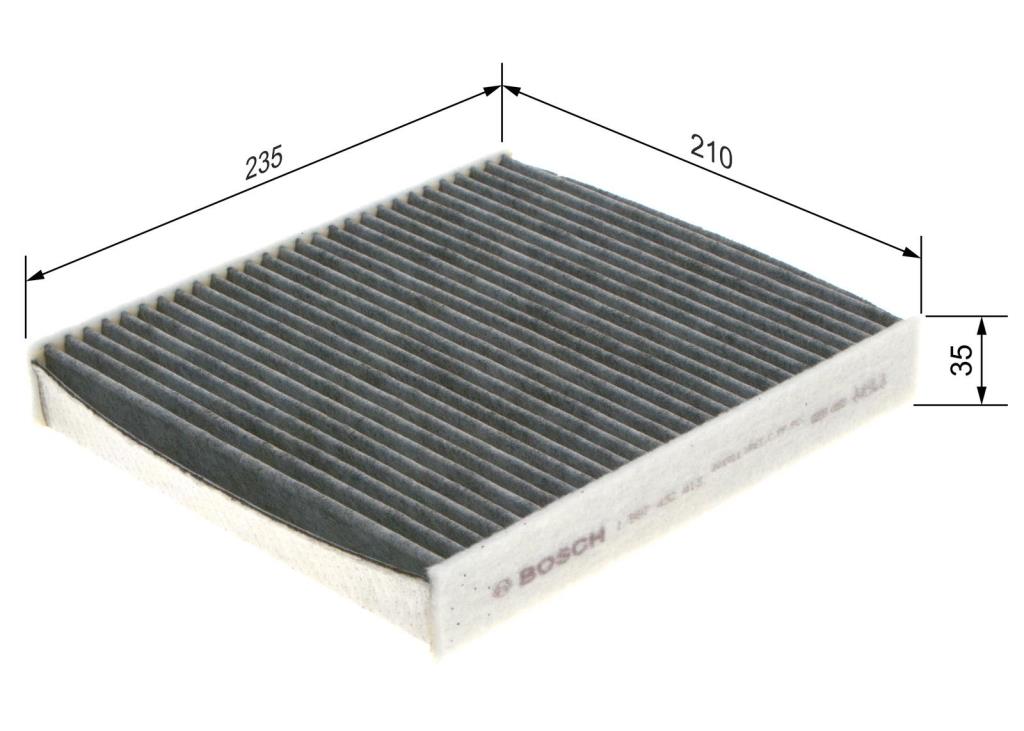 Filtre d'habitacle (Filtre à pollen) BOSCH R2413 - ref. 1 987 432 413