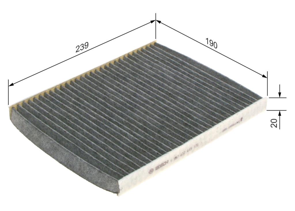 Filtro, aire habitáculo BOSCH R2415 - ref. 1 987 432 415