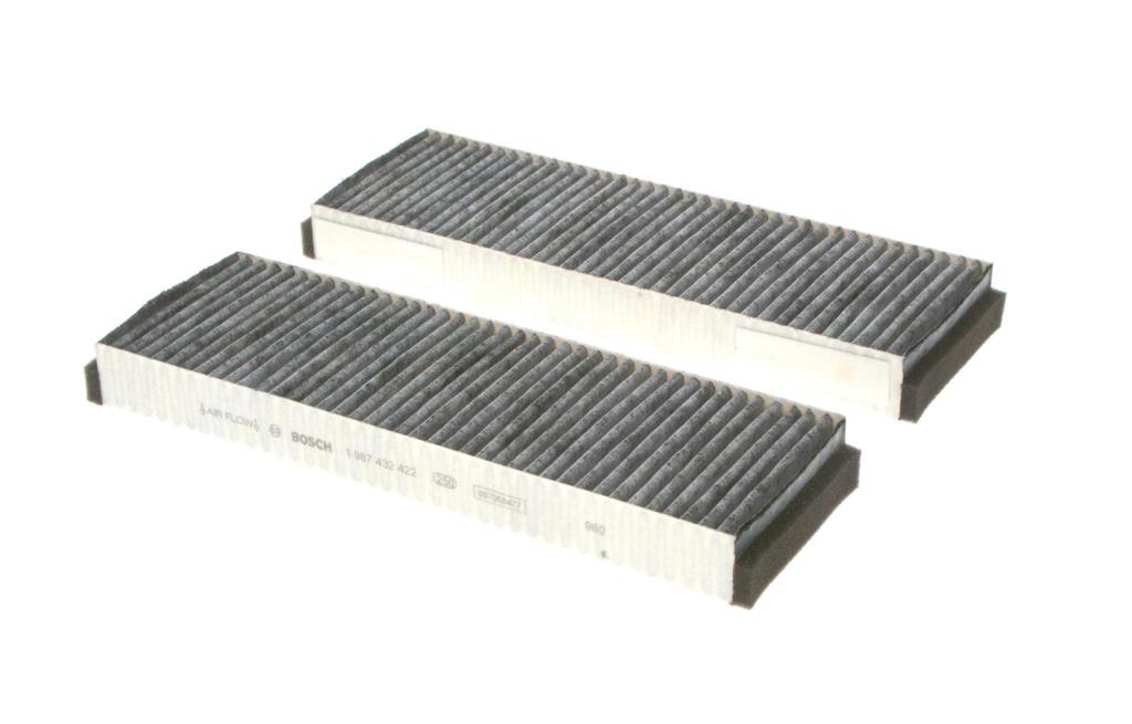 Filtre d'habitacle (Filtre à pollen) BOSCH R2422 - ref. 1 987 432 422