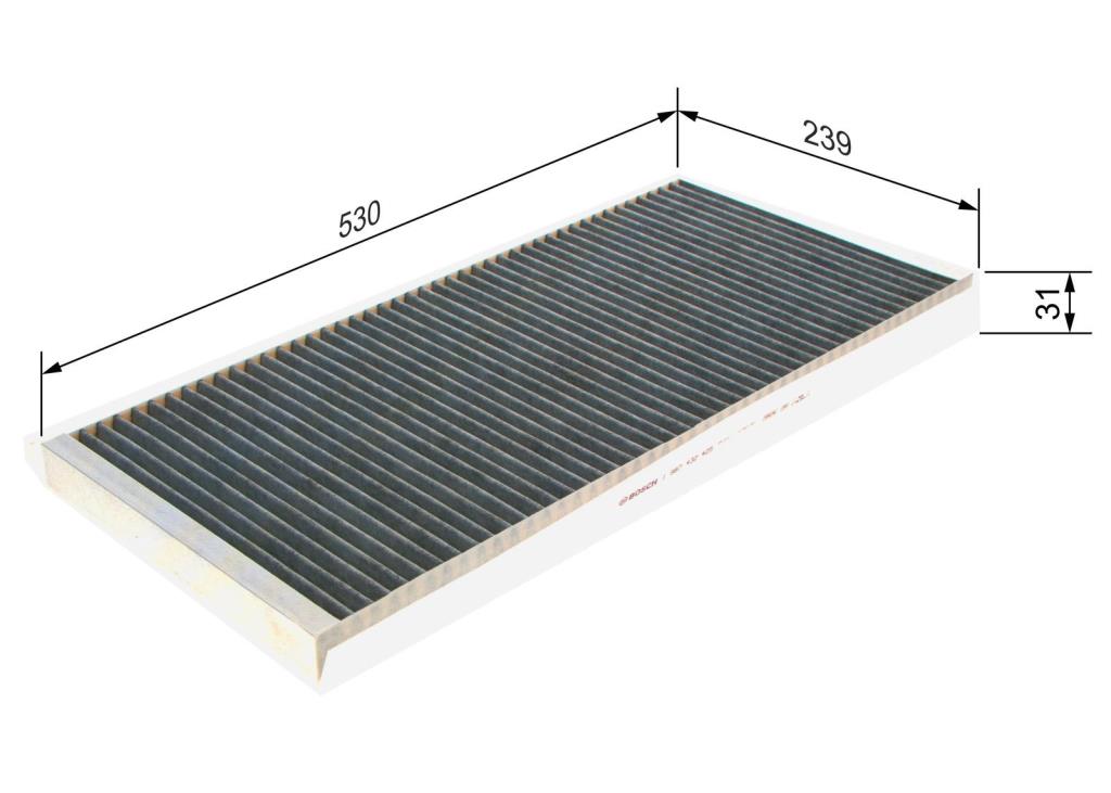 Filtre d'habitacle (Filtre à pollen) BOSCH R2425 - ref. 1 987 432 425