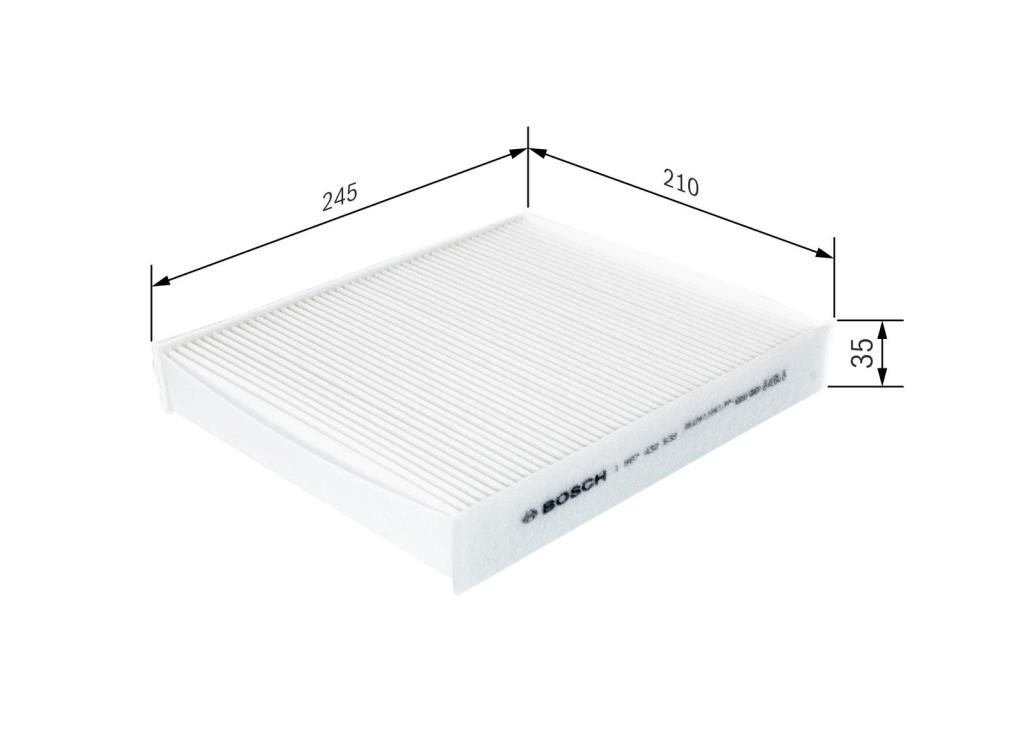 Filtro, aire habitáculo BOSCH M2539 - ref. 1 987 432 539
