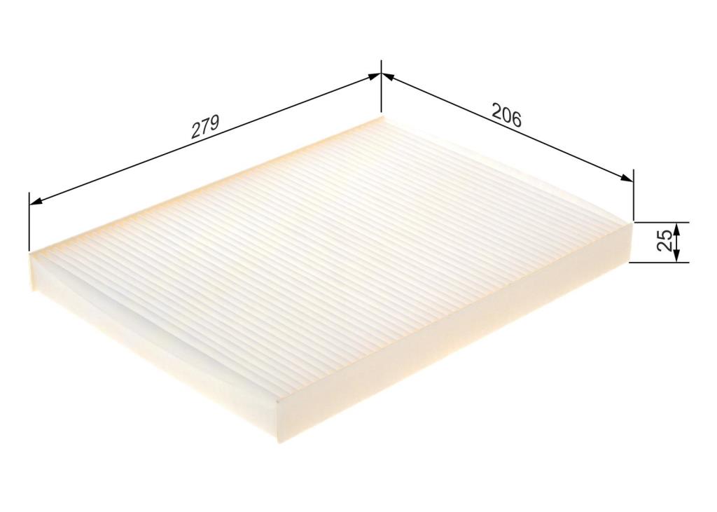 Filtre d'habitacle (Filtre à pollen) BOSCH M2808 - ref. 1 987 432 808
