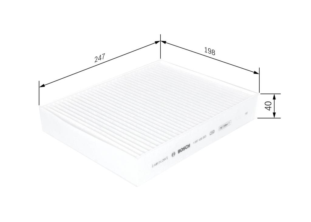 Filtro, aire habitáculo BOSCH M5003 - ref. 1 987 435 003