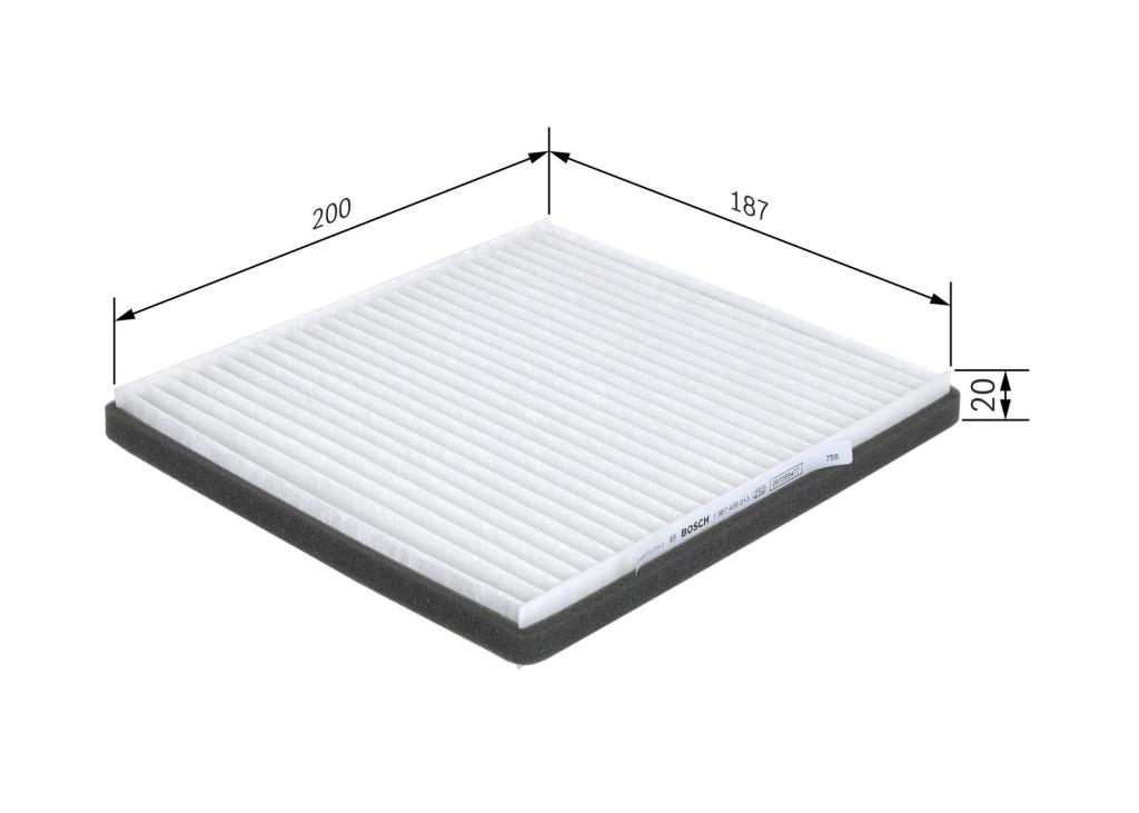 Filtre d'habitacle (Filtre à pollen) BOSCH M5013 - ref. 1 987 435 013